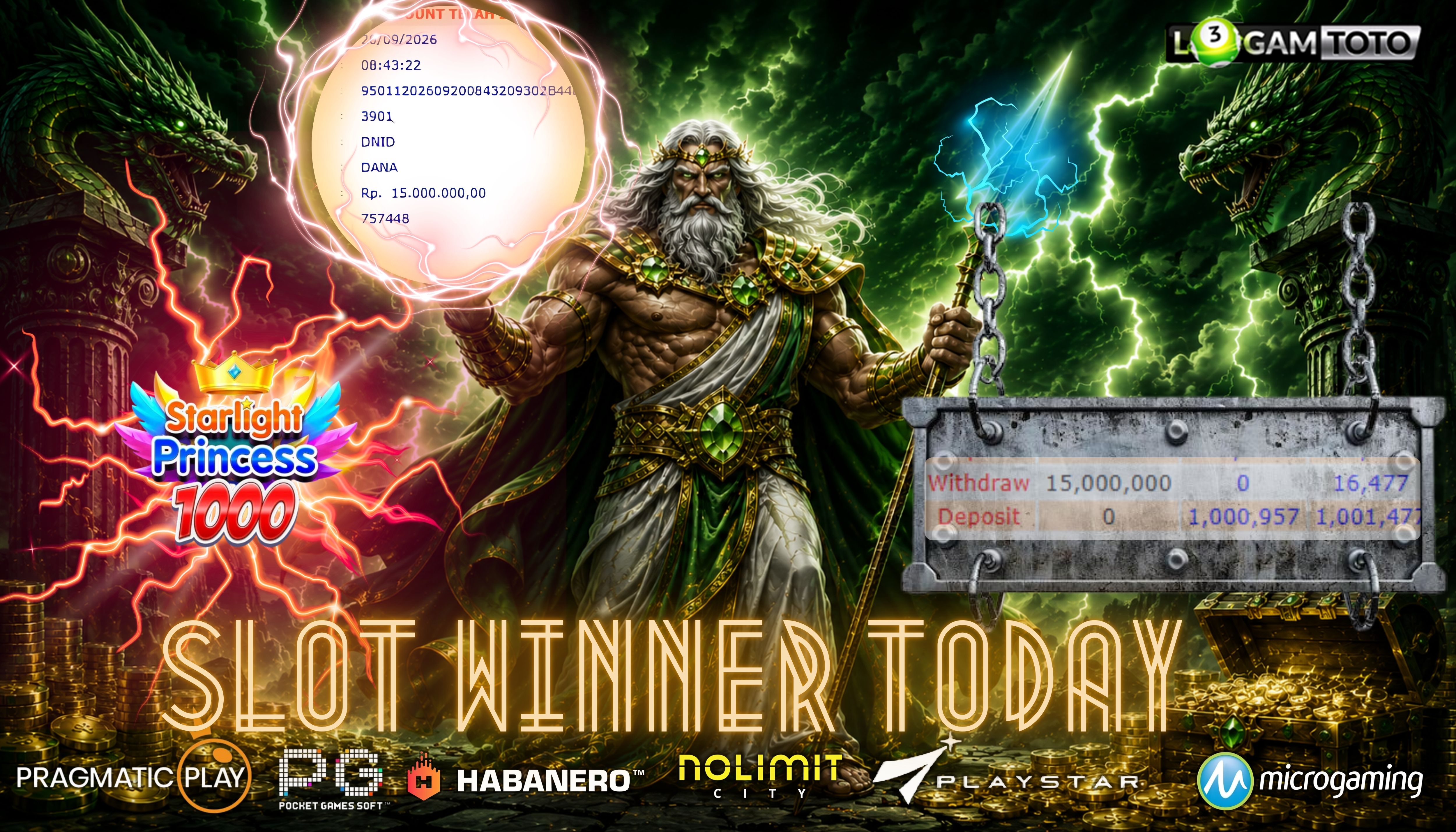 SELAMAT KEPADA MEMBER SETIA LOGAMTOTO BERHASIL MAXWIN DI PERMAINAN SLOT STARLIGHT PRINCESS 1000